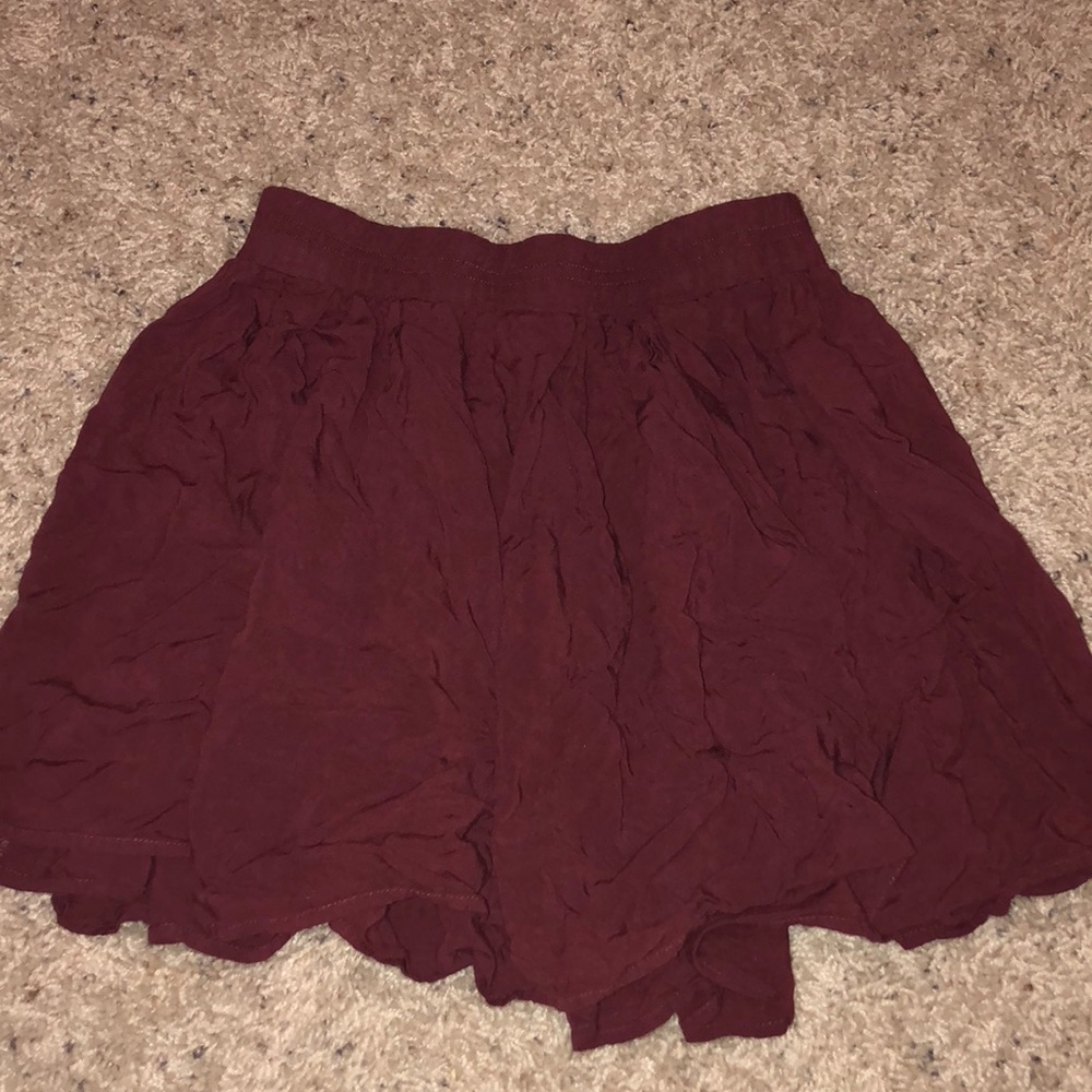 Burgandy Brandy Melville Short Skirt